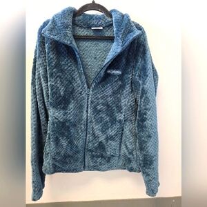Columbia Zip Up Cozy Green Fleece Jacket Size‎ Medium